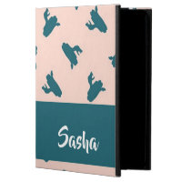 Blue coiled snakes on pink powis iPad air 2 case