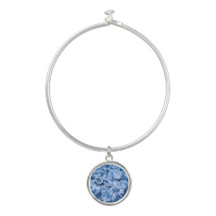 Blue cold ice bangle bracelet
