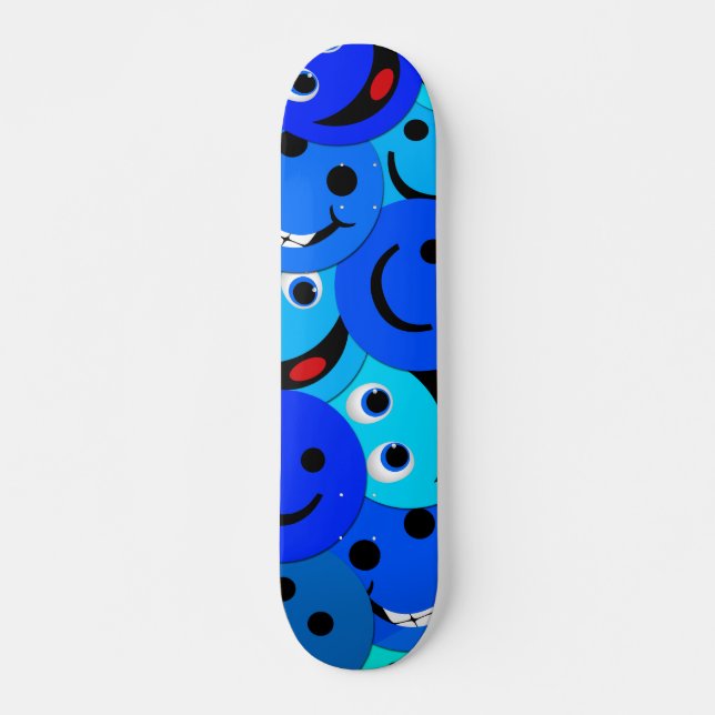 BLUE COLLAGE SKATEBOARD DECK (Front)