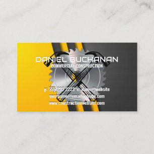 Blue Collar Construction Saw Hammers Business Card