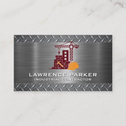 Blue Collar | Construction Site | Metallic | Build Business Card