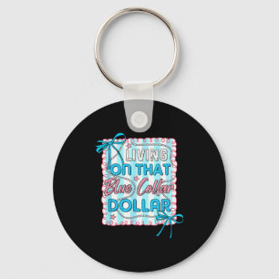 Blue Collar Dollar Retro Cute Working Cl Pride Keychain