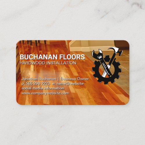Blue Collar | Hard Wood Floors | Contractor Business Card