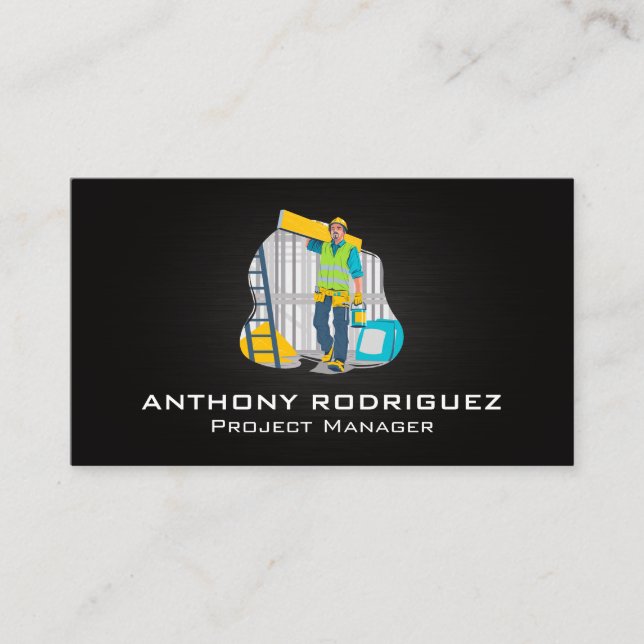 Blue Collar Worker | Construction Business Card (Front)