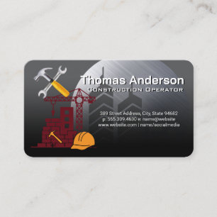 Blue Collar Worker   Construction   Engineer Business Card
