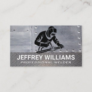 Blue Collar Worker   Welding   Riveting Business Card