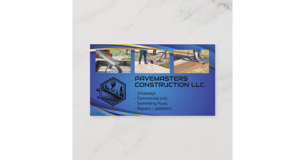 Blue Collar Workers | General Contractor Business Card | Zazzle