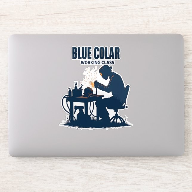 Blue Collar Working Class Welding Pride Sticker (Computer)