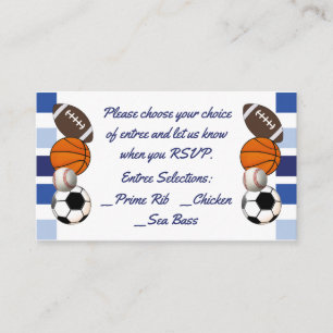 Blue Color Block Sports Menu Selection Insert