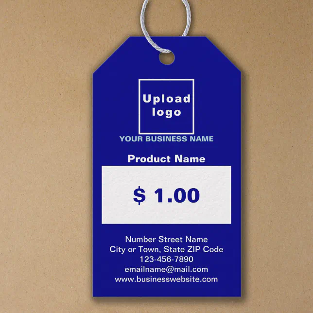 Blue Color Business Product Price Tag | Zazzle
