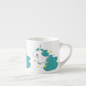 Blue color cartoon unicorns with stars baby mug (Right)