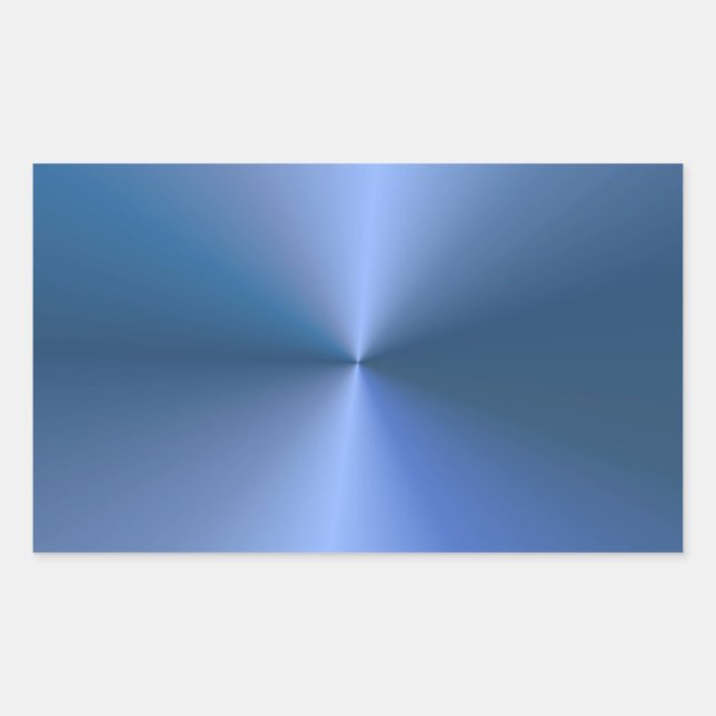 Blue Color Custom Blank Template Trendy Elegant Rectangular Sticker (Front)