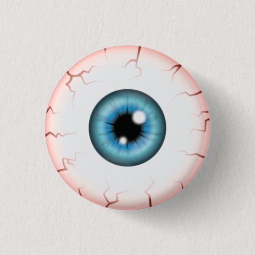 Blue Color Eyeball Halloween Bloodshot Eyeball Button