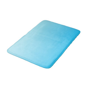 Blue color gradient background bath mat