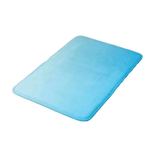 Blue color gradient background bath mat (Angled)