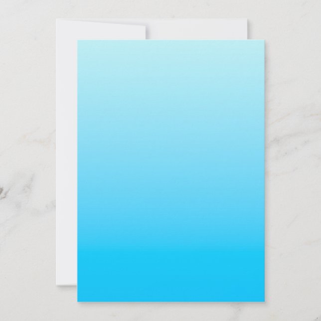 Blue color gradient background invitation (Front)