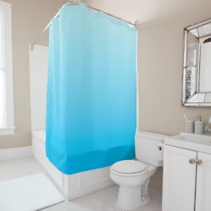 Blue color gradient background shower curtain