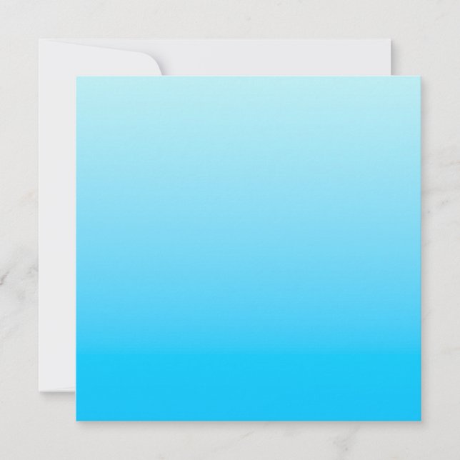Blue color gradient background thank you card (Front)