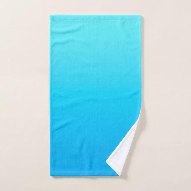 Blue color gradient bath towel set (Hand Towel)