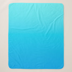 Blue color gradient sherpa blanket