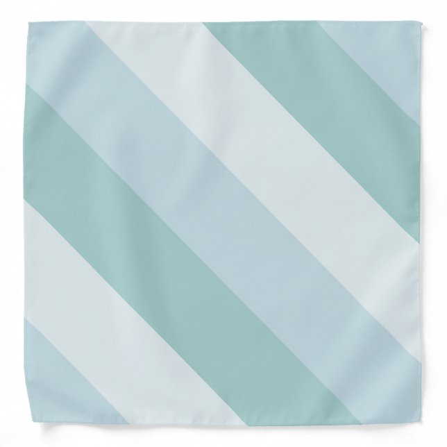 Blue Color Harmony Striped Template Trendy Elegant Bandana (Front)