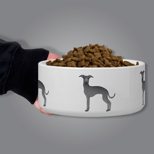 Blue Color Italian Greyhound Cute Cartoon Dogs Bowl