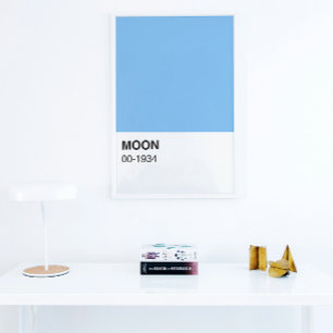 Blue Color Moon Song - Full Width Poster