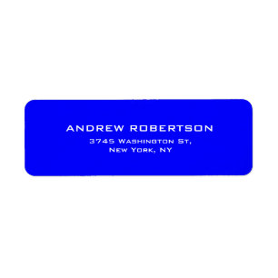 Blue Color Plain Elegant Contemporary Unique Label