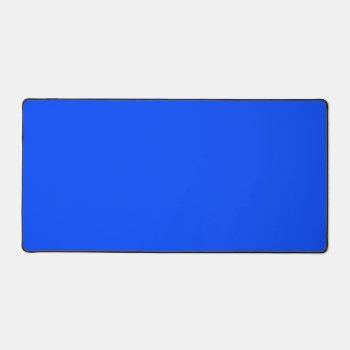 Blue Color Simple Monochrome Plain Blue Desk Mat by Kullaz at Zazzle