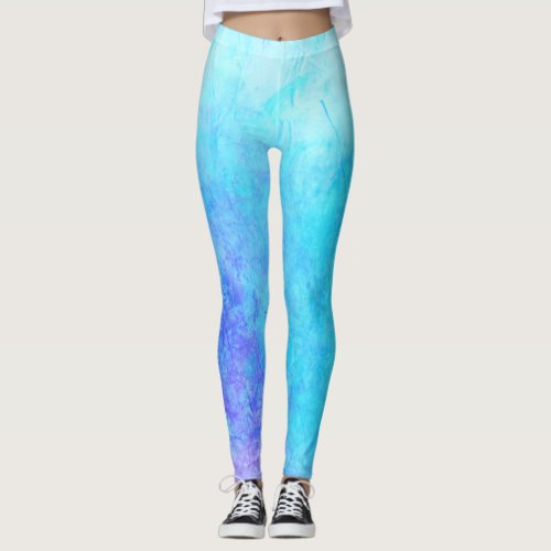 Blue  color splash no 1 leggings