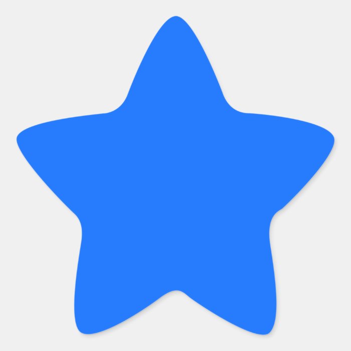 Blue Color Star Star Sticker