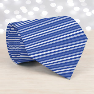 Blue Color Stripes Necktie