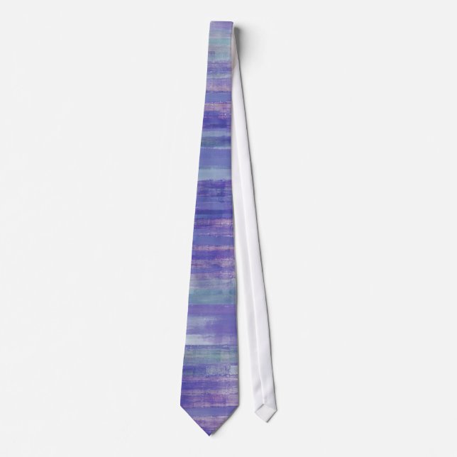 Blue Colored Abstract Modern Art Tie (Front)