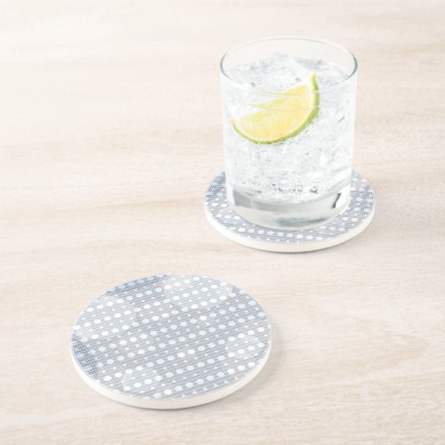 Blue Colored Abstract Polka Dots Light g9 Coaster