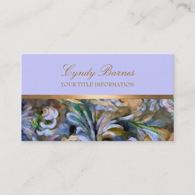 Blue Colorful Abstract Design Business Card (Front)