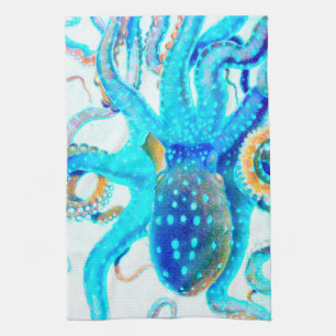 Blue colorful Octopus Kitchen Towel
