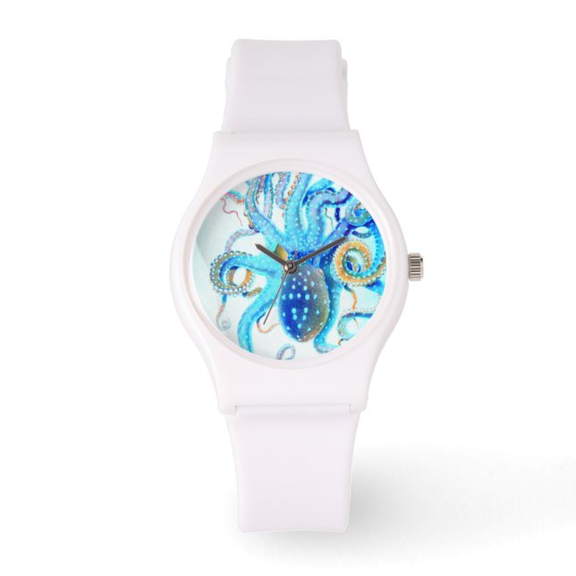 Blue colorful Octopus Watch (Front)