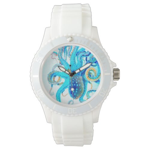 Blue colorful Octopus Watch
