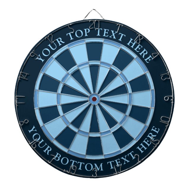 Blue Colors Dartboard with Custom Text (Front)