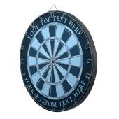 Blue Colors Dartboard with Custom Text (Front Right)
