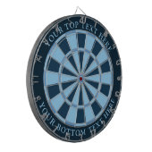 Blue Colors Dartboard with Custom Text (Front Left)