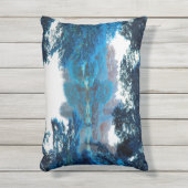Blue colour effected cool, unique nature, lake outdoor pillow (Front(Vertical))