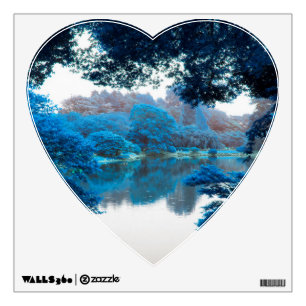 Blue colour effected cool, unique nature, lake wall decal