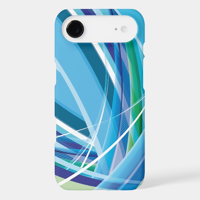 Blue Colourful Lines Background Case-Mate iPhone Case (Back)