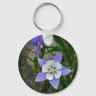Blue columbine keychain