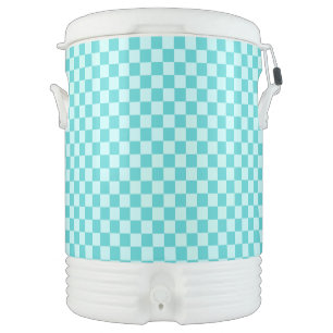 Blue Combination Classic Checkerboard by STaylor Beverage Cooler