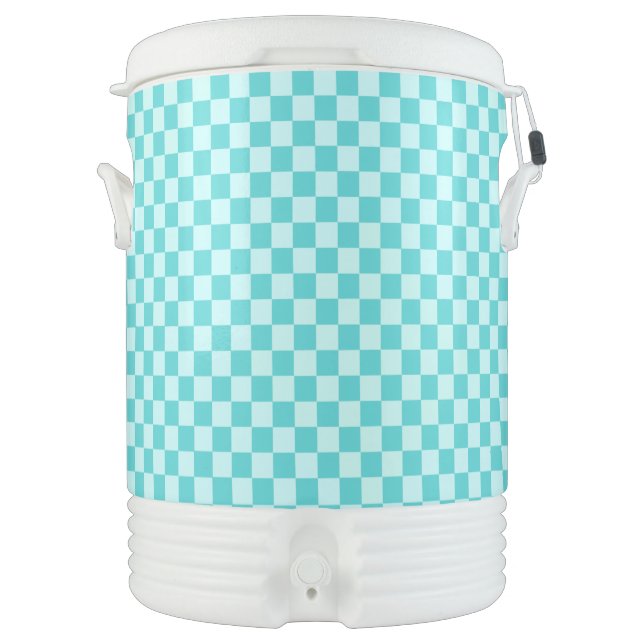 Blue Combination Classic Checkerboard by STaylor Beverage Cooler (Front)