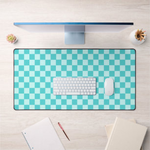 Blue Combination Classic Checkerboard by STaylor Desk Mat