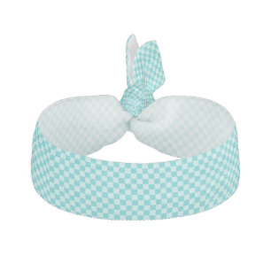 Blue Combination Classic Checkerboard by STaylor Elastic Hair Tie