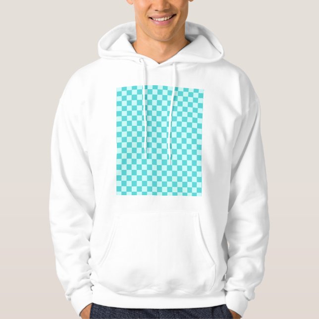 Blue Combination Classic Checkerboard by STaylor Hoodie (Front)